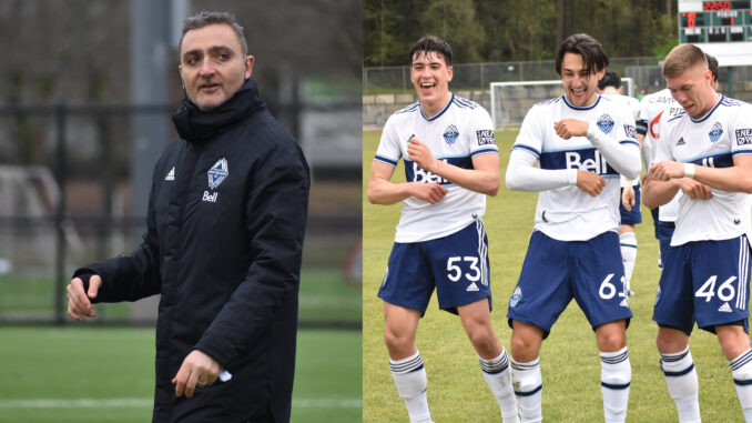 Vanni Sartini coach Vancouver Whitecaps y jugadores de Whitecaps FC 2